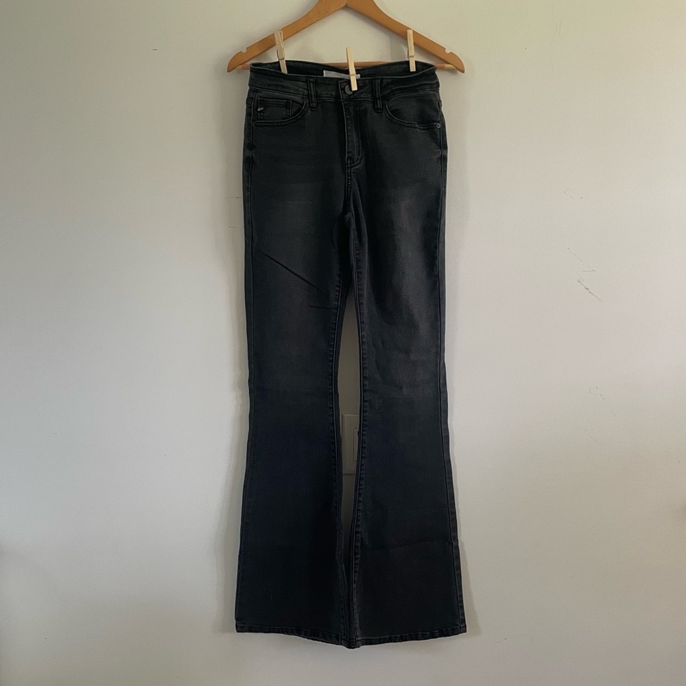 KanCan Black Flare Wide Leg Jeans